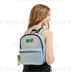 Justice | Minecraft Iridescent Pyramid Mini Backpack, Purple Multi